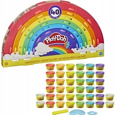 PLAY DOH MODELÍNA VELKÁ SADA DUHA 40 TUB 1,12 KG