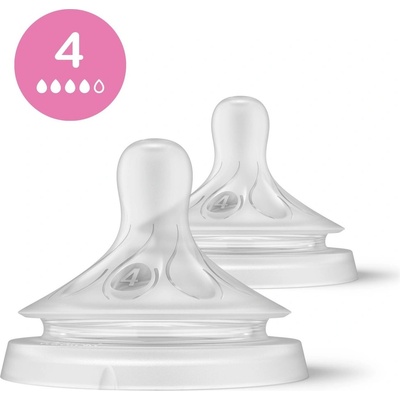 Philips Avent Savička Natural Response SCY964/02 průtok 4 střední transparentní 2 ks – Hledejceny.cz