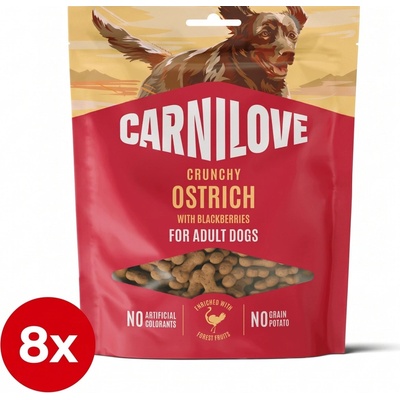 Carnilove Dog Crunchy Snack Ostrich with Blackberries 8 x 200 g