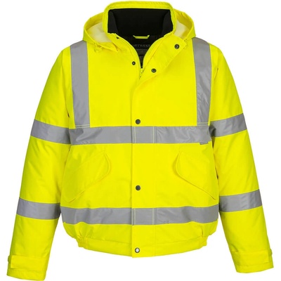 PortWest S463 Hi-Vis Bomber Výstražná pracovní pasová bunda žlutá