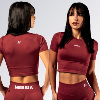 Nebbia Dámske tričko Power Her Seamless Short Sleeve Top 891 Red
