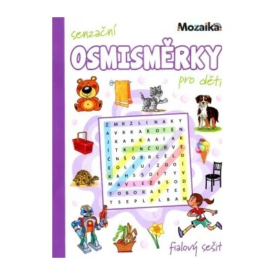 Mozaika - Senzační osmisměrky pro děti - fialový sešit