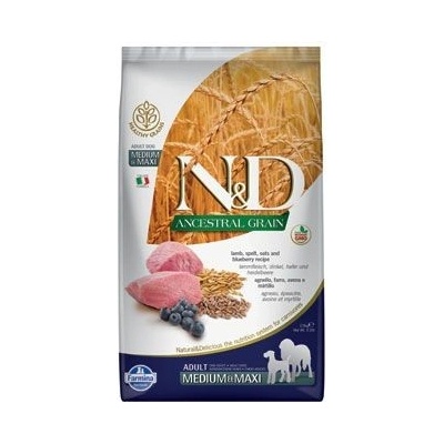 N&D Ancestral Grain Dog Adult Medium & Maxi Lamb & Blueberry 3 x 12 kg