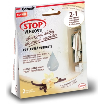 Ceresit Stop vlhkosti Absorpční sáčky 2 x 50 g vanilka – Hledejceny.cz