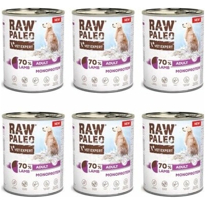 Raw Paleo Monoprotein Lamb Adult 6 x 800 g
