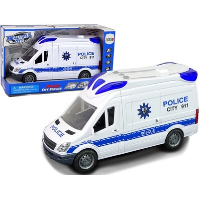 LeanToys Interaktivní policejní auto se světelným zvukem a otevíráním dveří