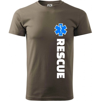 Rescue pre záchranárov tričko army