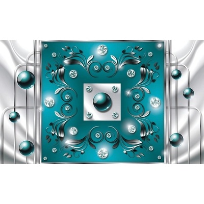 Preinterier FT2792 Fototapeta na stenu Tyrkysový vzor vlies 104cm x 70cm