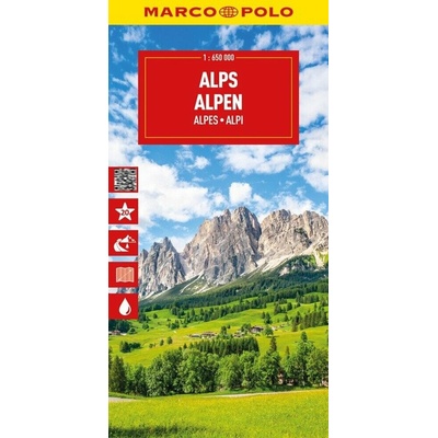 Alpy 1:650 000 / cestovní mapa MARCO POLO