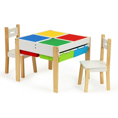 EcoToys sada dětského stolku s židlemi barevná – Hledejceny.cz