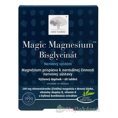 NEW NORDIC Magic Magnesium Bisglycinát tablety 60 ks