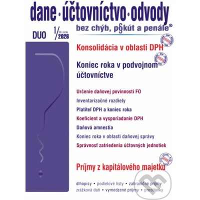 DUO 1/2026 – Koniec roka v daňovej a účtovnej oblasti - kolektív autorov