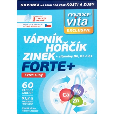 Maxivita Maxi Vita Vápník Hořčík Zinek Forte 60 tablet
