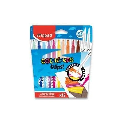 Maped Color'Peps Oops sada 12 farieb + 2 gumy na fixky