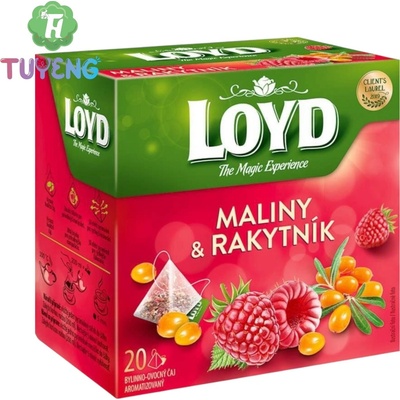 Loyd Bylinno ovocný čaj aromatizovaný maliny & rakytník 20 x 2 g
