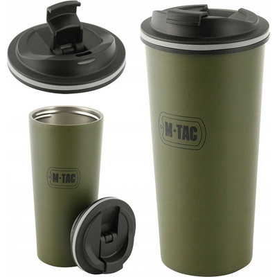 M Tac termohrnek s víčkem nerezová ocel 450 ml olivový