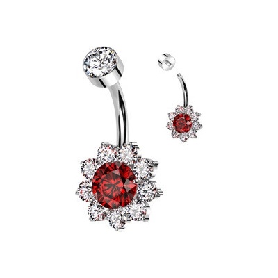 Šperky4U piercing do pupíku titan TIT1314-R