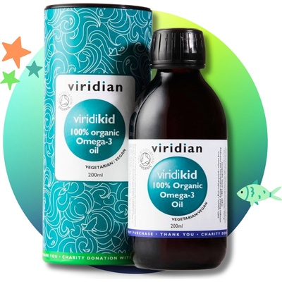 Viridikid Organic Bio Omega 3 olej pro děti 200 ml