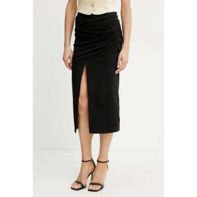 Pinko Ľanová sukňa 104835.A2GF čierna