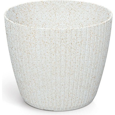 Prosperplast Květináč LAMIE ECOWOOD bílý, 17,8 cm