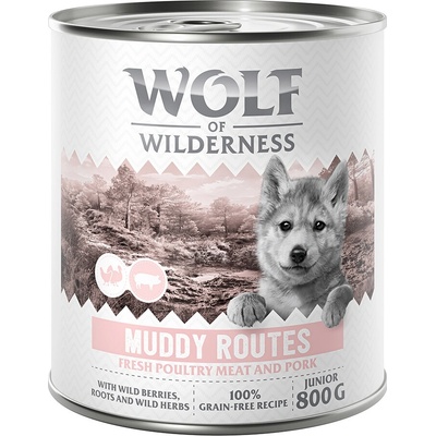 Wolf of Wilderness Junior Expedition miešané balenie 6 x 800 g
