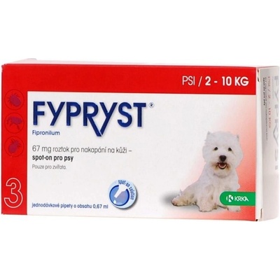 Fypryst Spot-on Dog S 2-10 kg 1 x 0,67 ml – Hledejceny.cz