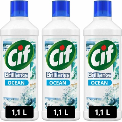 Cif Brillance tekutý čistiaci prostriedok Ocean 3x1 1 L