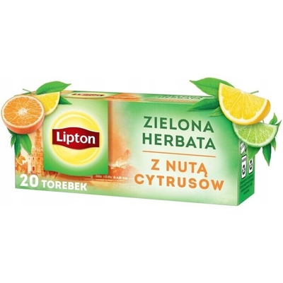 Lipton zelený čaj s citrusovou príchuťou 20 x 1,3 g