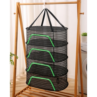 ELEMENTRIX STT457 Závesná sieť na sušenie byliniek a húb 4 poschodia 50 × 70 cm