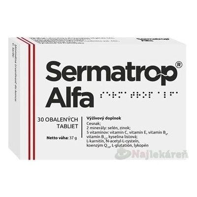 Sermatrop Alfa na plodnosť a reprodukčnú schopnosť 30 tabliet