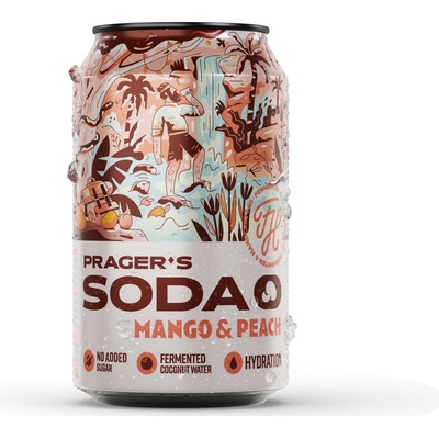 Prager's Soda Mango & Peach 12 x 330 ml