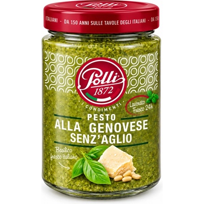 Polli pesto alla genovese bazalkové pesto s bez česneku 190g