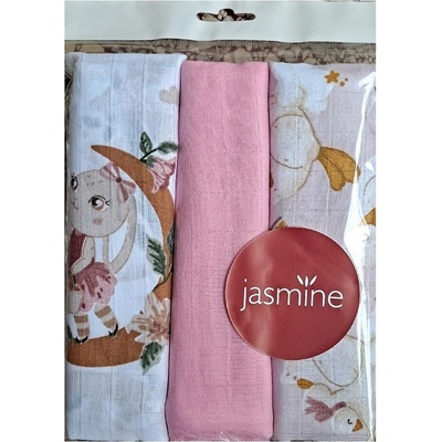 Jasmine Mušelínové pleny sadamix Girl 2 3 ks