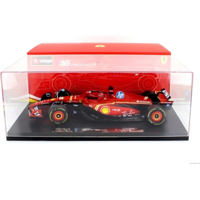 Bburago Ferrari F1 Sf-24 Team Scuderia Ferrari N 16 4th Emilia Romagna Imola Gp 2024 Charles Leclerc Con Vetrina With Showcase Červená Černá 1:18