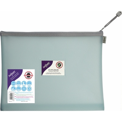 Obálka síťovaná Snopake Eva 36x27,5 cm se zipem, past. modrá