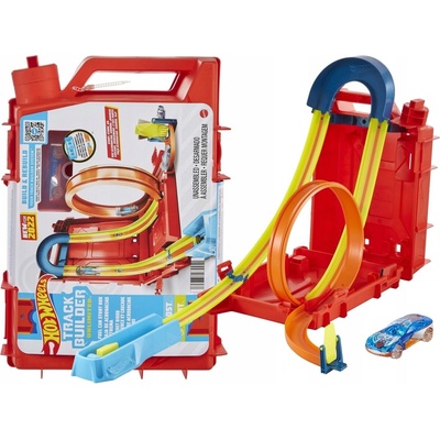 Mattel Hot Wheels Track Builder Kanystr Sada Dráhy + Auto Kaskadérská HDX78