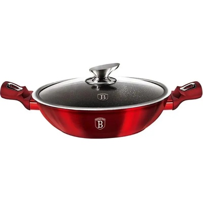 BerlingerHaus WOK pánev s mramorovým povrchem a poklicí EDITION 30 cm