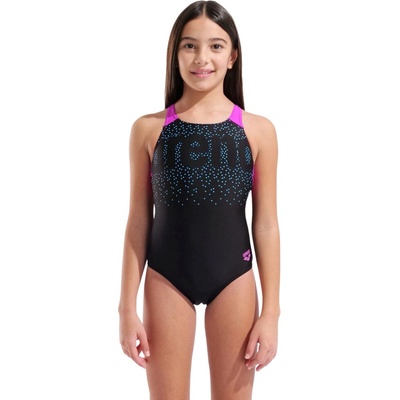 Arena Painterly V Back Junior Black