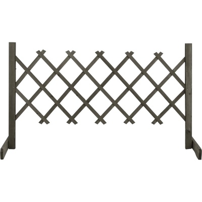 zahrada-XL Zahradní trelážový plot šedý 120 x 60 cm masivní jedle