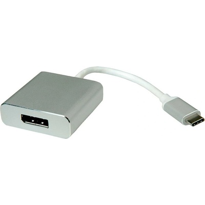 Roline 12.03.3220 USB-C® / DisplayPort káblový adaptér [1x USB-C® zástrčka - 1x zásuvka DisplayPort] strieborná (metalíz
