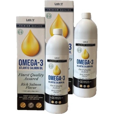 LAB-V Omega-3 lososový olej pre psy a mačky 2x1 l