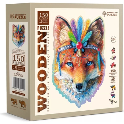 WOODEN CITY Dřevěné Mystická liška EKO 150 dílků