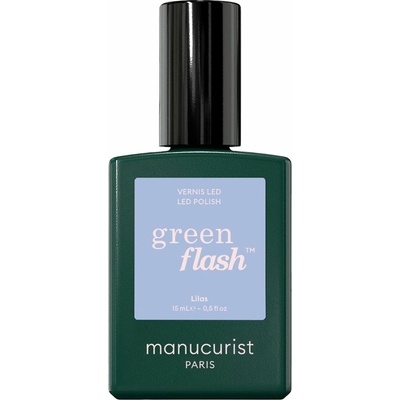 Manucurist Green Flash LED gel lak na nehty - Lilas (15 ml) - pastelově modrý odstín