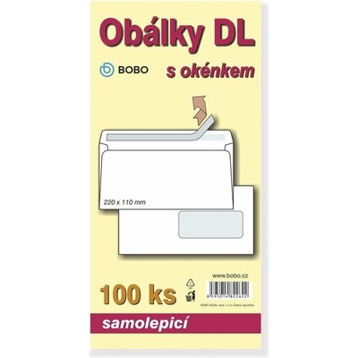 Obálky DL samolepicí s okénkem (bal. 100ks)