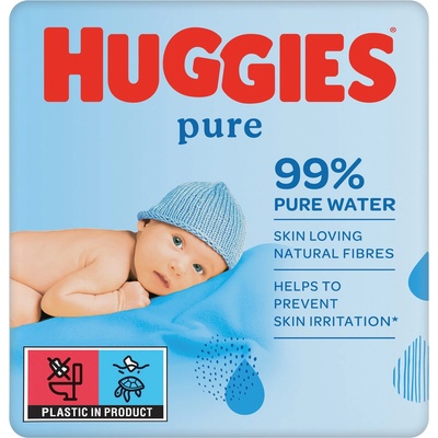 Huggies Pure Triplo vlhčené ubrousky 3x56 ks – Hledejceny.cz