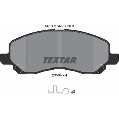 TEXTAR Sada brzdových platničiek kotúčovej brzdy 2358401