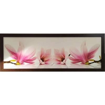 Bondecor Obraz, MDF rám, Květina 30 x 90 cm