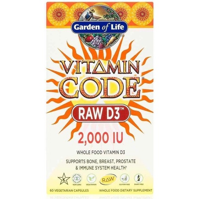 Garden of Life Vitamin D3 RAW 2000 IU 60 kapslí