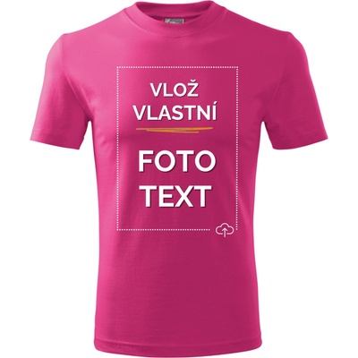 Tričko s potiskem růžová