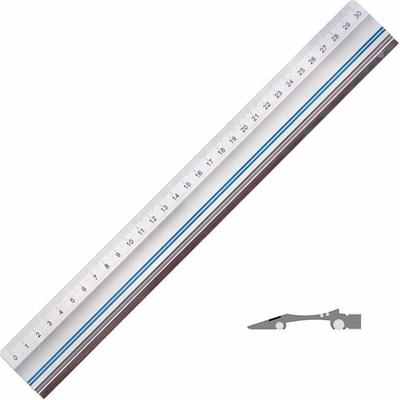 Řezací hliníkové pravítko LENIAR - 50 cm